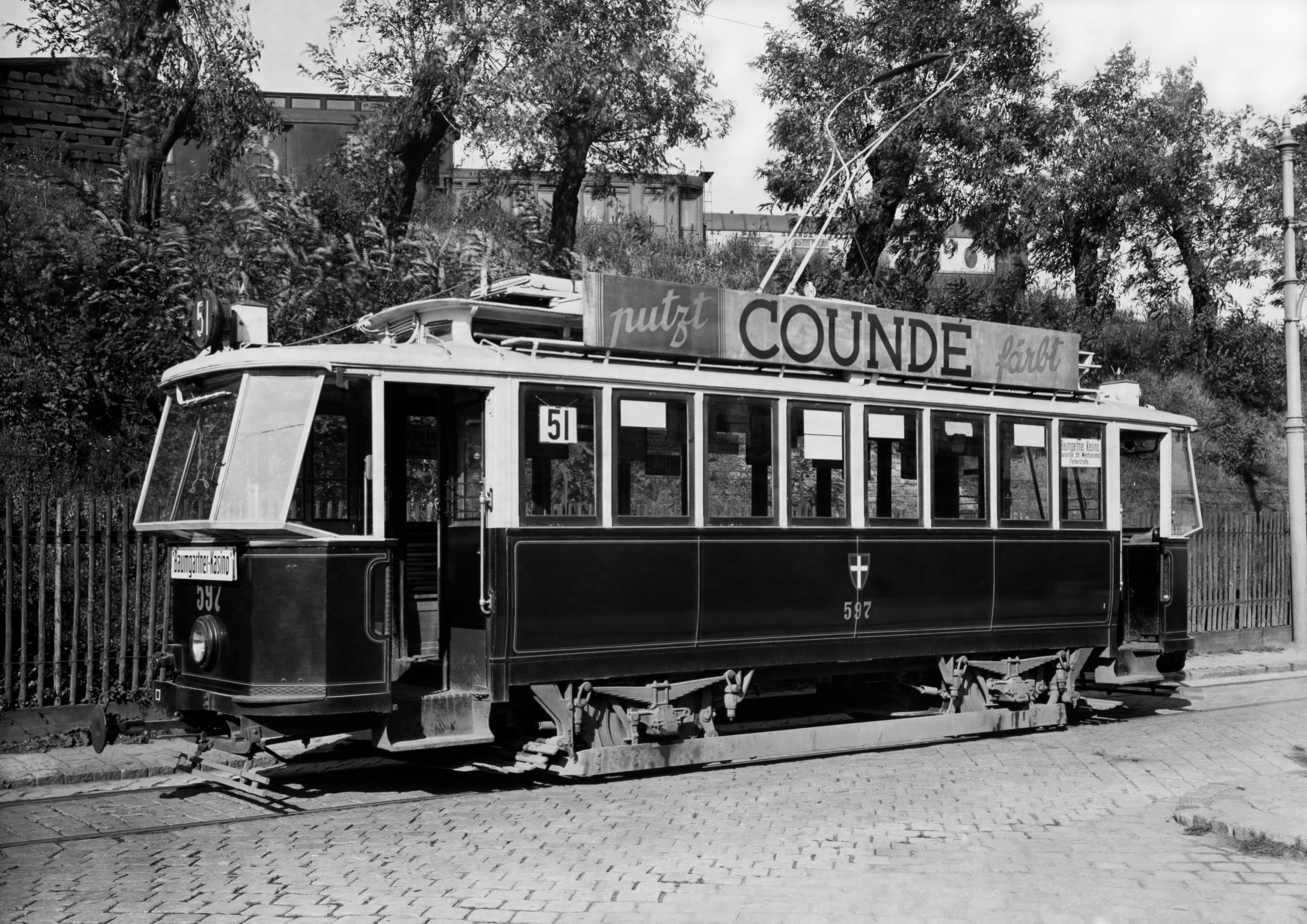 Triebwagen 597, der Type G, um 1929