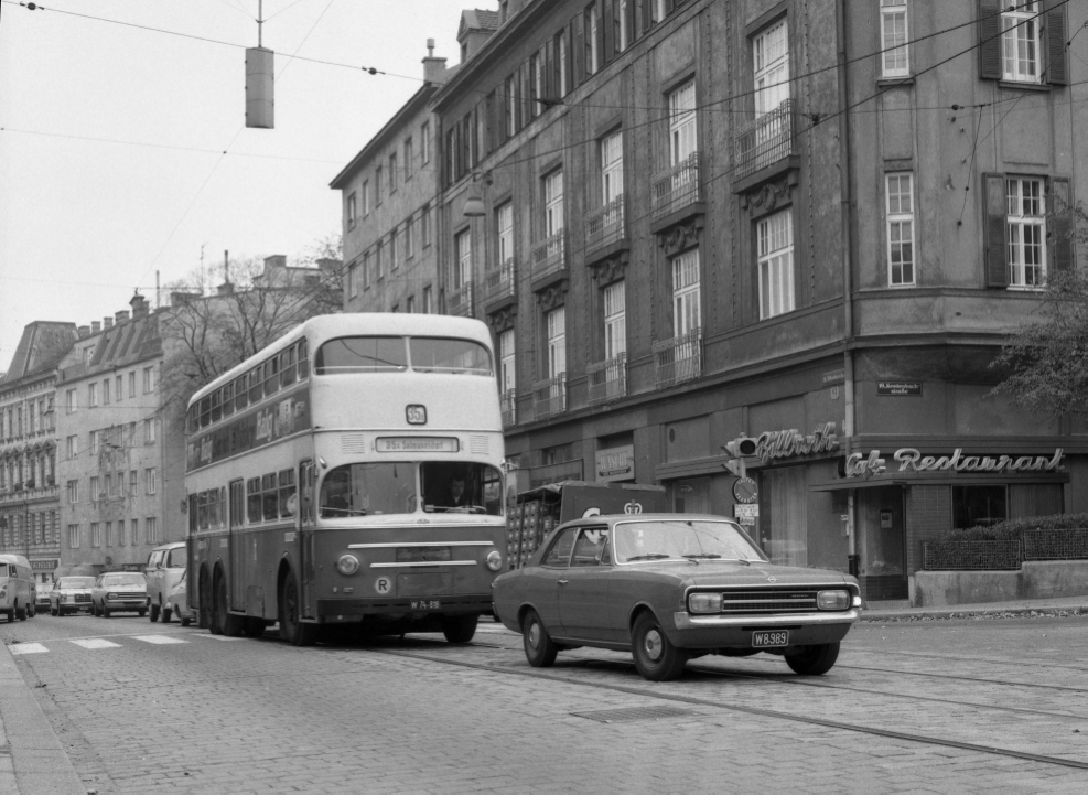 Stockbus der Linie 35A am 16 Oktober 1972