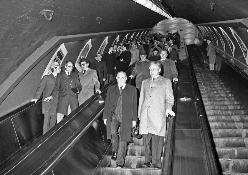 U1 Stationseröffnung  mit Bürgermeister Gratz und Nationalratspräsident Anton Benya im November 1978