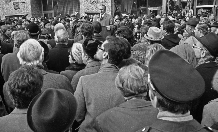 U1 Stationseröffnung mit Bürgermeister Gratz am Stephansplatz im November 1978