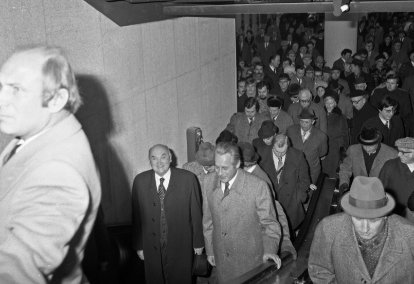 U1 Stationseröffnung mit Bürgermeister Gratz und Nationalratspräsident Anton Benya im November 1978