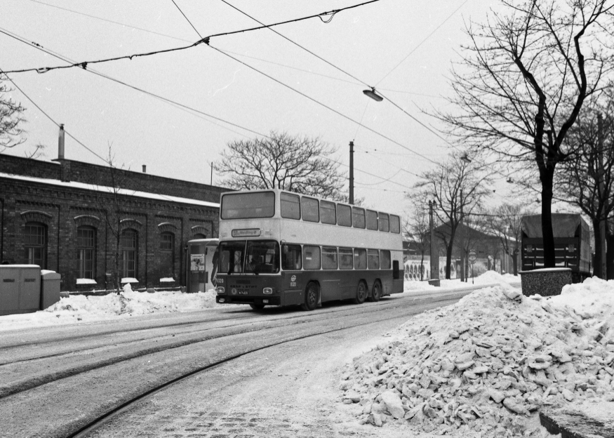 Bus Linie 59a Flurschützstraße, Doppelstockbus Winter 1987