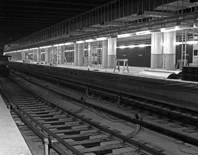 U1 Station Praterstern vor der Eröffnung März 1980