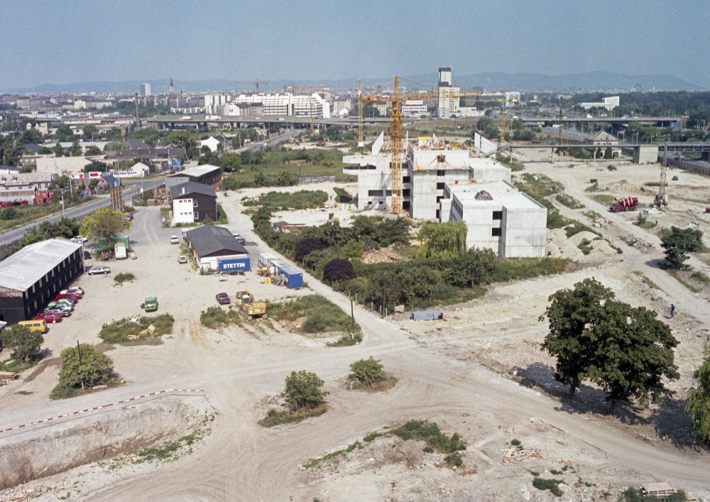 Bauarbeiten U3 in Erdberg, Bahnhof und Trasse, Juli 1986