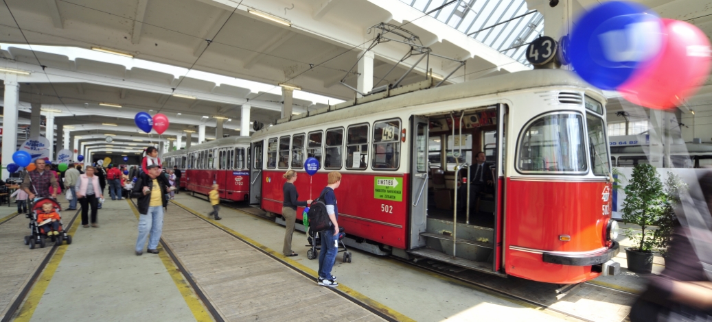 26. Wiener Tramwaytag der Wiener Linien in der Remise Hernals.