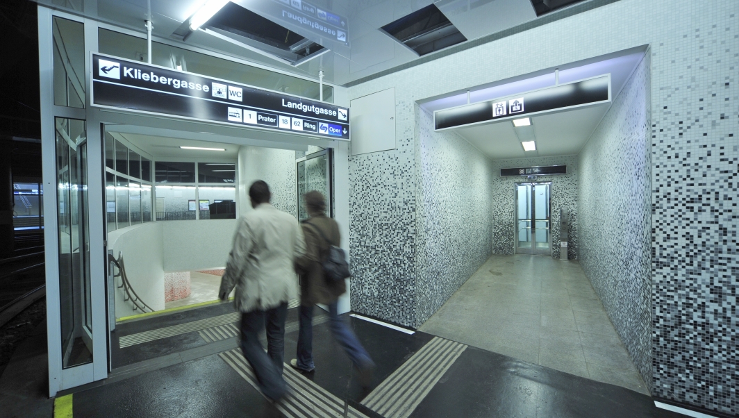 Bahnsteig in der Station Kliebergasse.