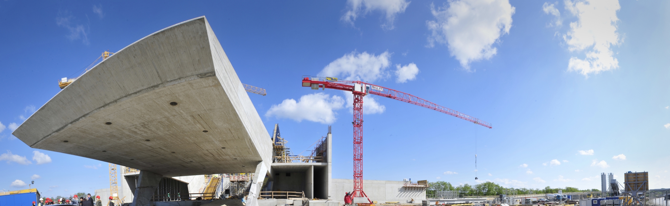 Baustelle der Station „Aspern“ der U2-Verlängerung Nord. Die Verlängerung der U2 wird die künftige Seestadt Aspern direkt an das Stadtzentrum anbinden und den Bezirk Donaustadt noch attraktiver machen.