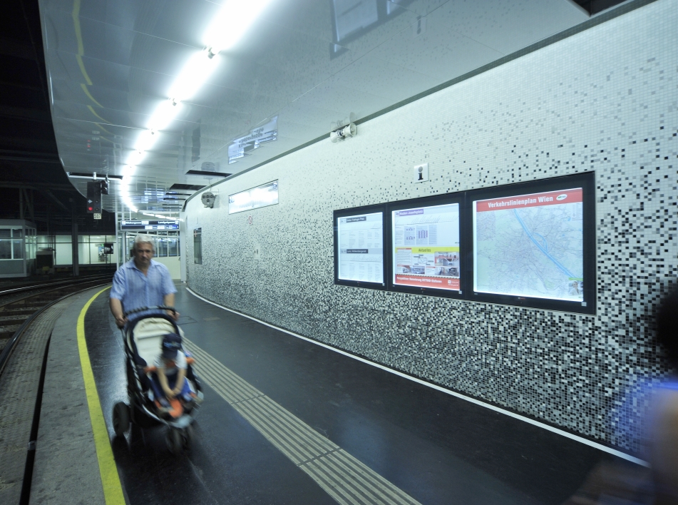 Bahnsteig in der Station Kliebergasse.