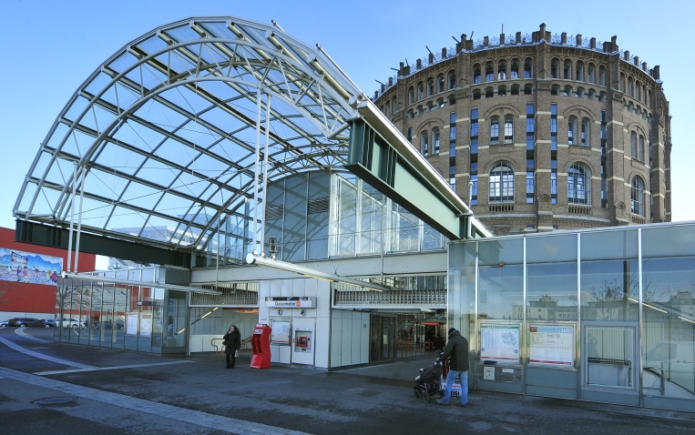 Station Gasometer der Linie U3.