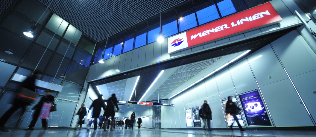 Verbindungsgang von der U1-Station Hauptbahnhof zum neuen Wiener Hauptbahnhof.