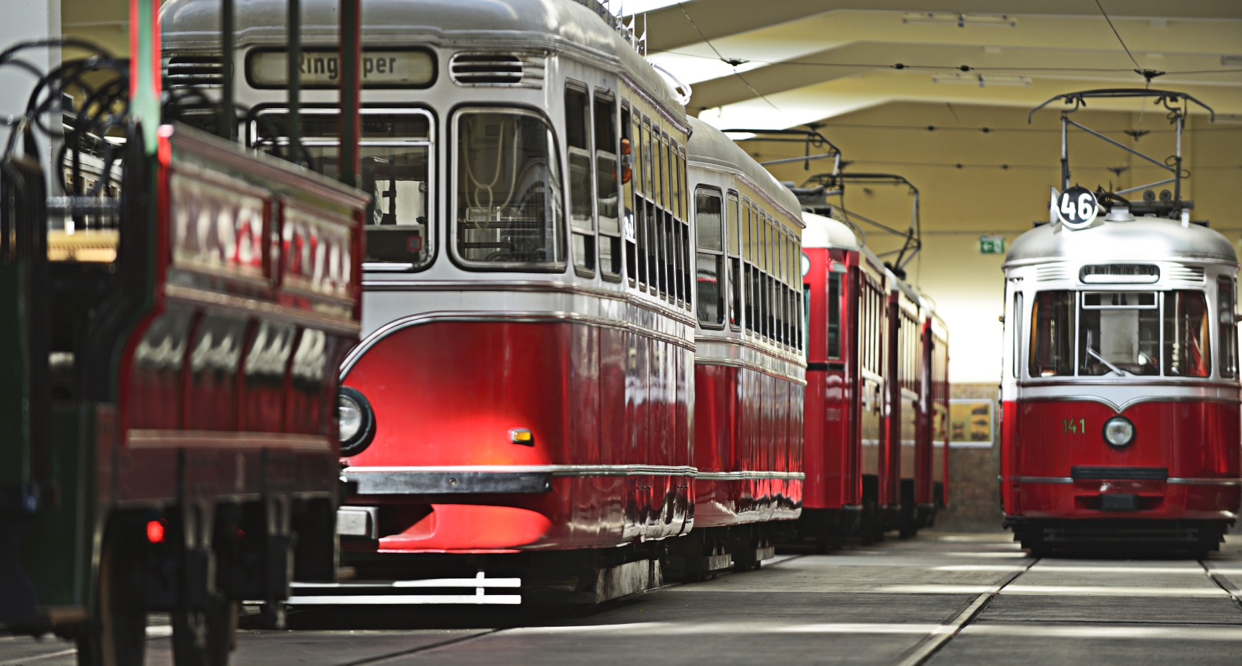 Im Museum der Wiener Linien in Erdberg befinden sich viele historische Fahrzeuge, Straßenbahnen wie Busse, aber auch etliche Sonderfahrzeuge.