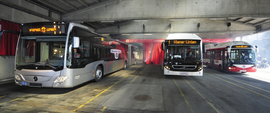 Präsentation der neuen Modelle für die Busflotte der Wiener Linien durch.