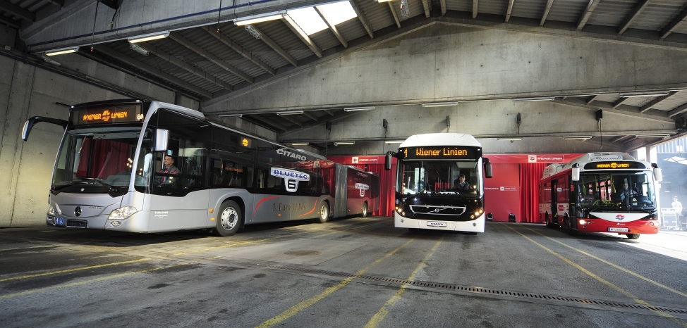 Präsentation der neuen Modelle für die Busflotte der Wiener Linien durch.