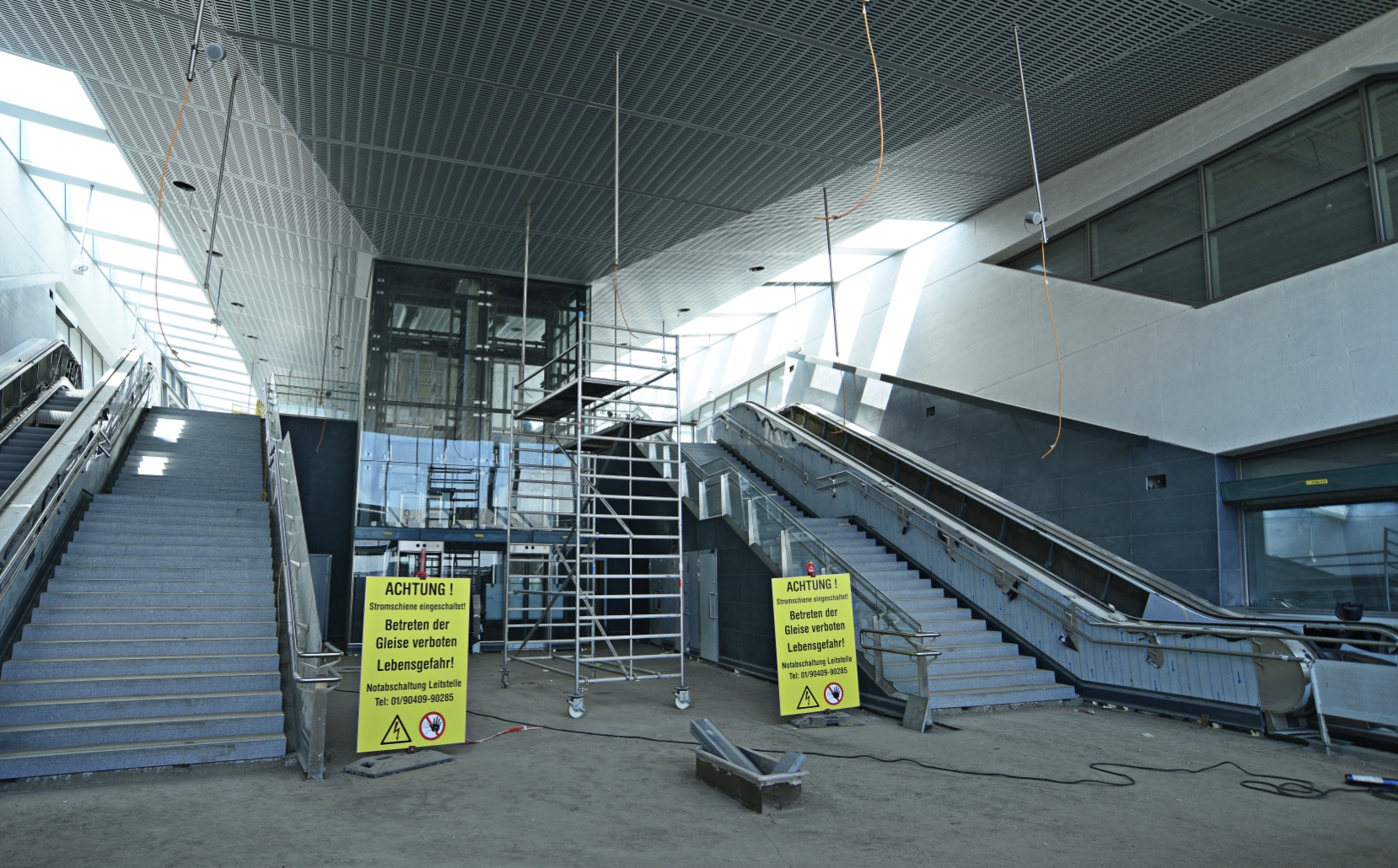 Ansicht der zukünftigen Station 'Aspern' der U2.