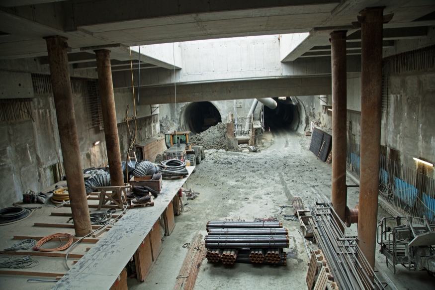 U-Bahn Bauabschnitt U1 Alaudagasse, Dez.2013