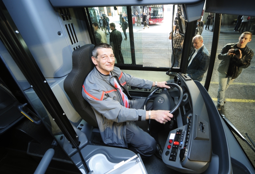 Präsentation der neuen Modelle für die Busflotte der Wiener Linien durch.