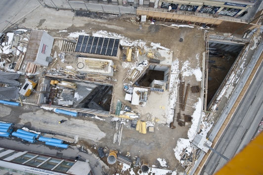 Bauarbeiten zum U1-Ausbau