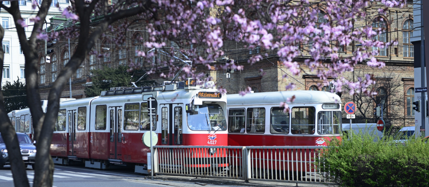 Straßenbahn der Linie 41 im Bereich Währingerstraße, Schottentor.