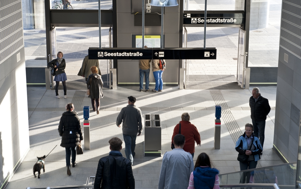 U-Bahnstation Seestadt, Endhaltestelle der U2-Verlängerung.