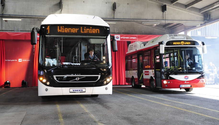 Präsentation der neuen Modelle für die Busflotte der Wiener Linien durch.