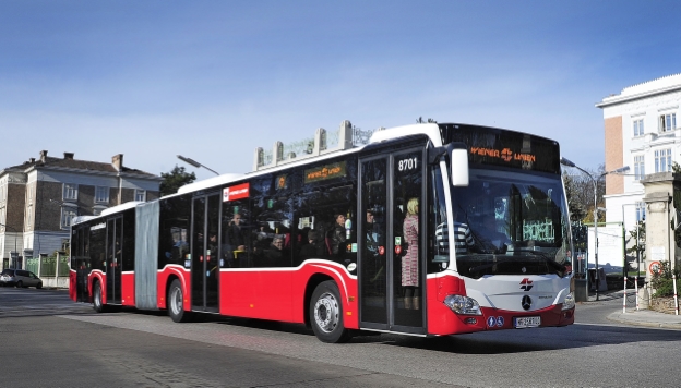 Präsentation des ersten Autobusses der neuen Mercedes-Busflotte der Wiener Linien.