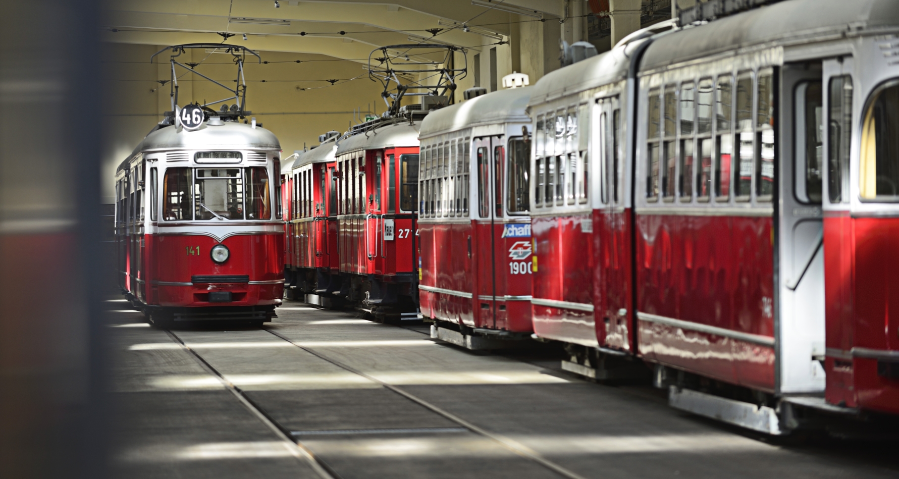 Im Museum der Wiener Linien in Erdberg befinden sich viele historische Fahrzeuge, Straßenbahnen wie Busse, aber auch etliche Sonderfahrzeuge.