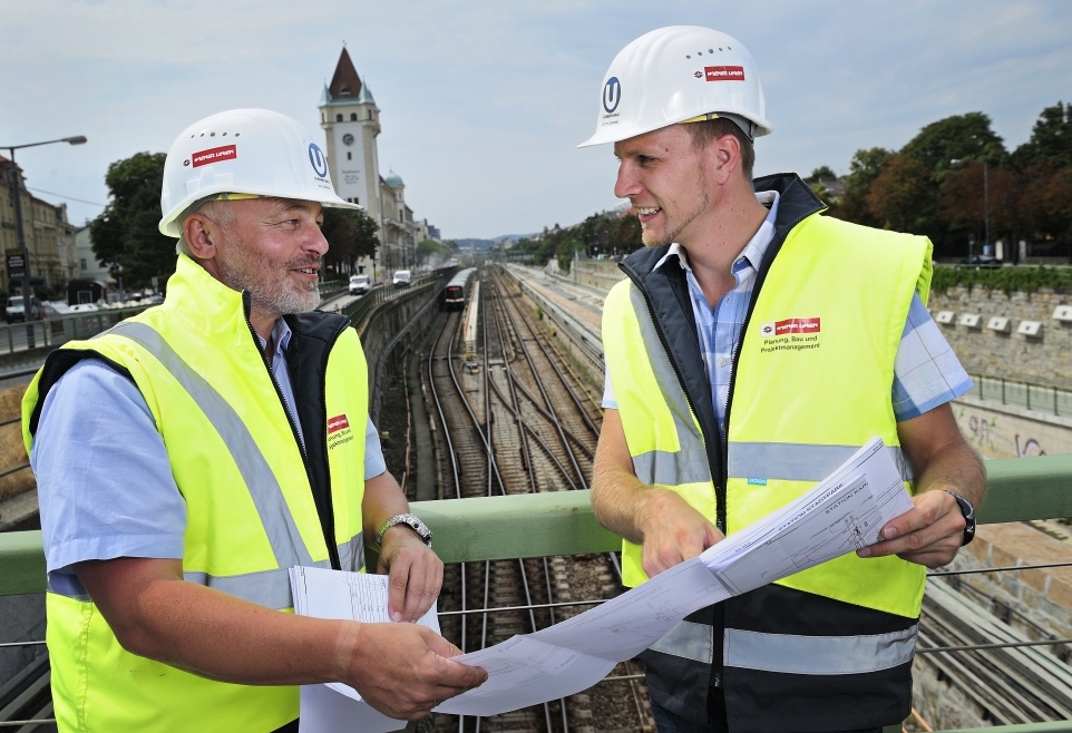 Walter Zemen (l.), Projektleiter U4-Modernisierung, und Michael Zeman, Ombudsmann der U4-Modernisierung.