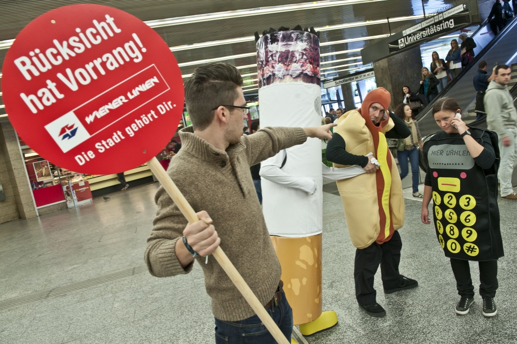 Die Wiener Linien starten im U-Bahnnetz die Kampagne 