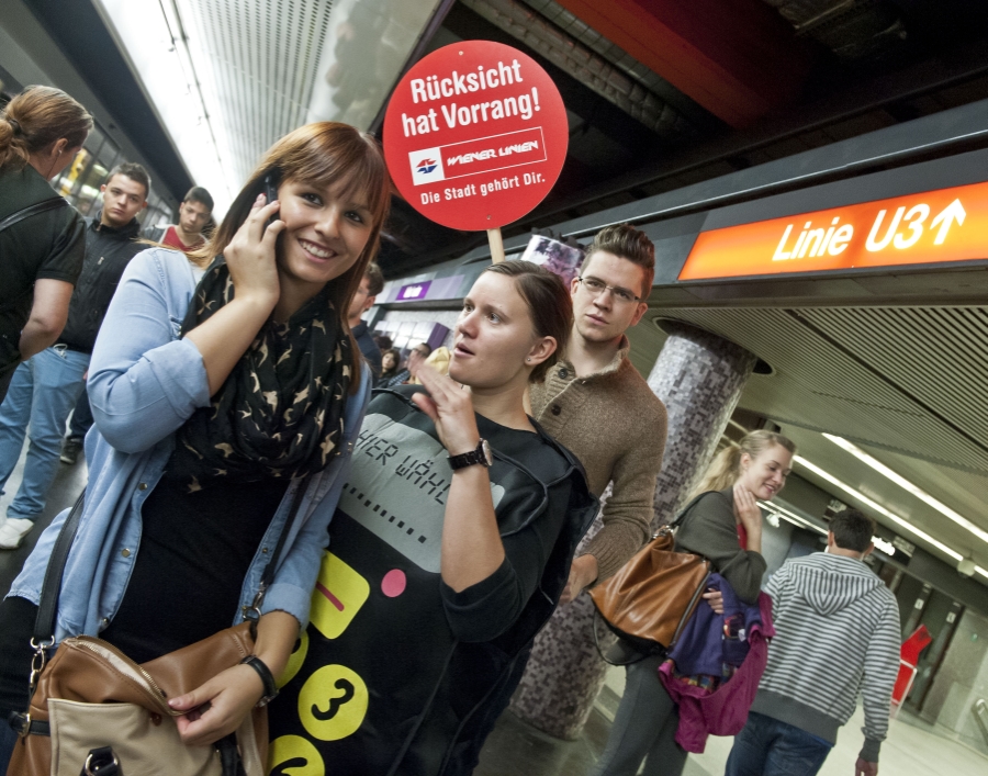 Die Wiener Linien starten im U-Bahnnetz die Kampagne 