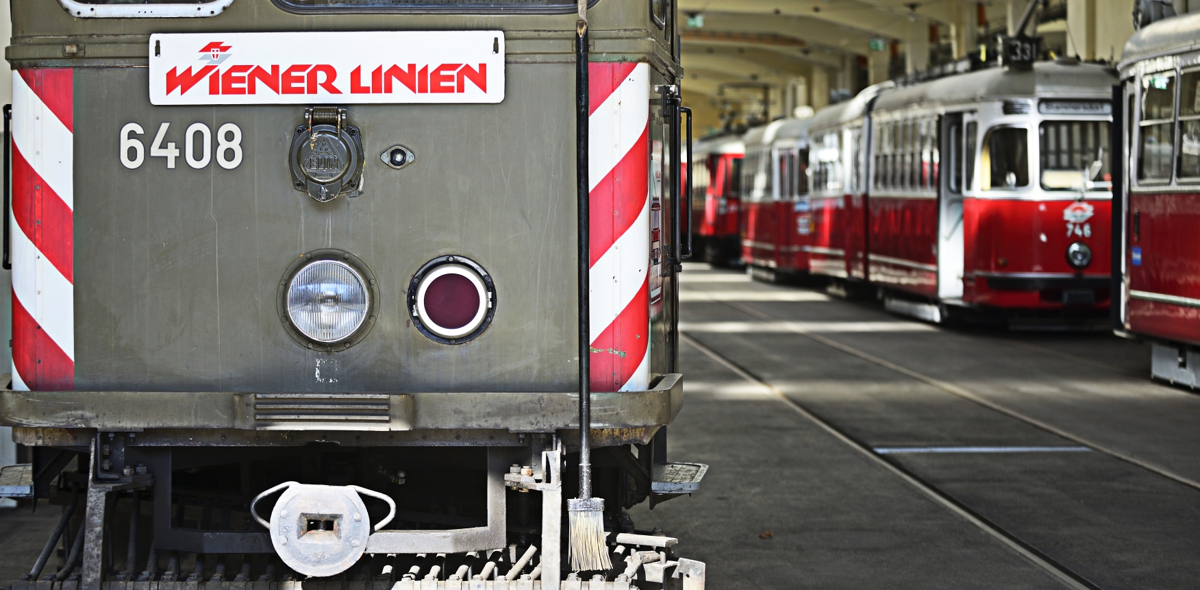 Im Museum der Wiener Linien in Erdberg befinden sich viele historische Fahrzeuge, Straßenbahnen wie Busse, aber auch etliche Sonderfahrzeuge.