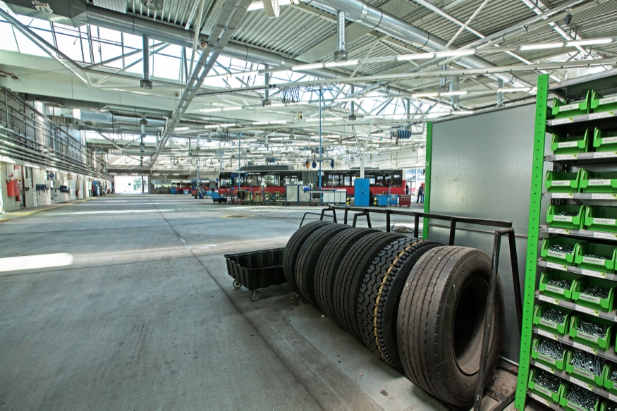 Autobus Garage Leopoldau, Wartungshalle, August 13