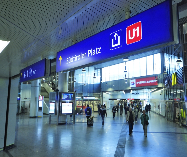 Die direkte, unterirdische Verbindung zwischen U1 und dem neuen Hauptbahnhof.