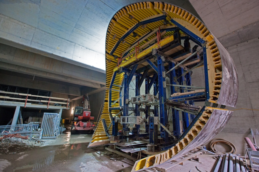 U1 Baustelle Troststraße, neue Tunnelröhre, Oktober 2014