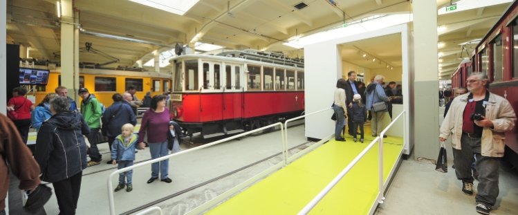 Feierliche Eröffnung des Verkehrsmuseums der Wiener Linien in Erdberg am 13.09.2014.