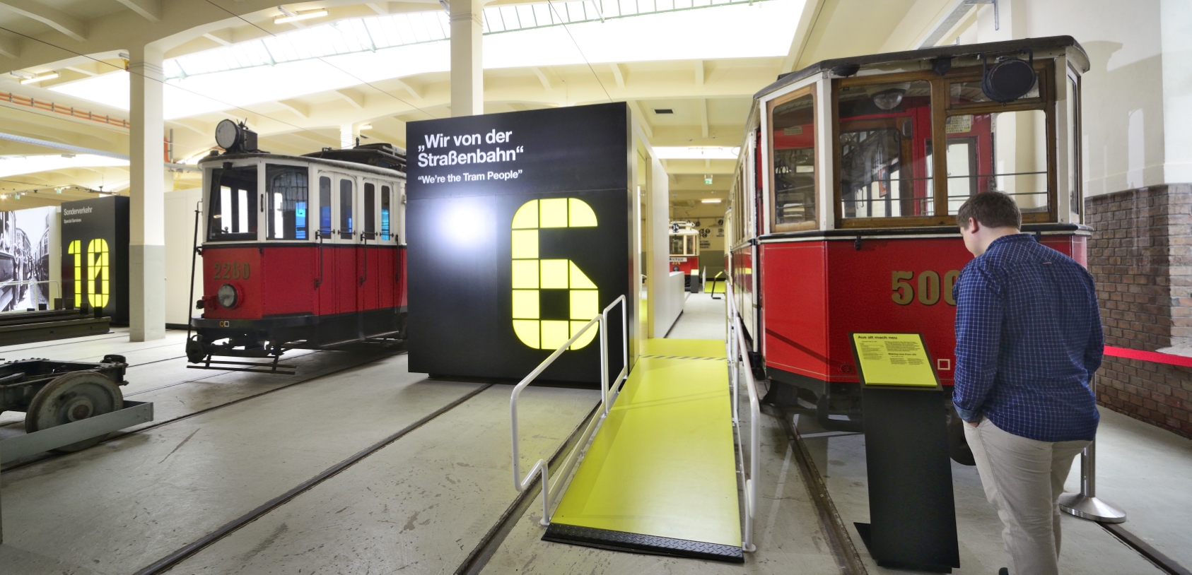 Die neue, interaktive Ausstellung in der Remise in Wien Erdberg ermöglicht den BesucherInnen einen Einblilck in 140 Jahre Verkehrsgeschichte der Stadt Wien.