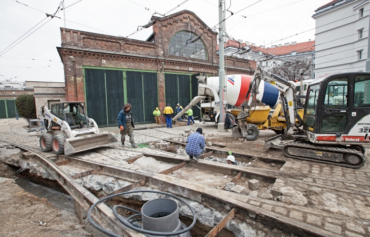 Museum Erdberg während Umbau, Bauzustand Febraur 2014