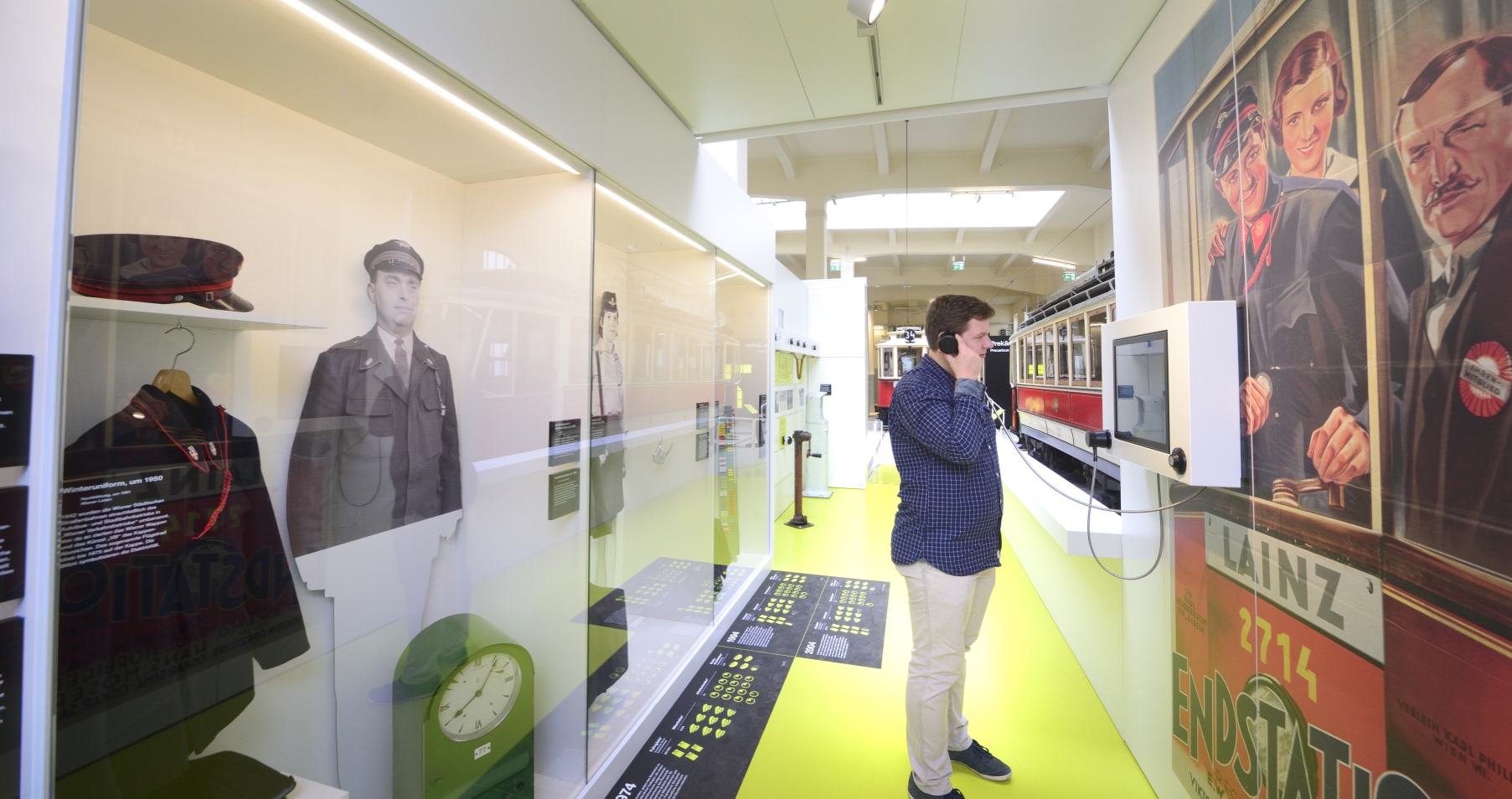 Die neue, interaktive Ausstellung in der Remise in Wien Erdberg ermöglicht den BesucherInnen einen Einblilck in 140 Jahre Verkehrsgeschichte der Stadt Wien.