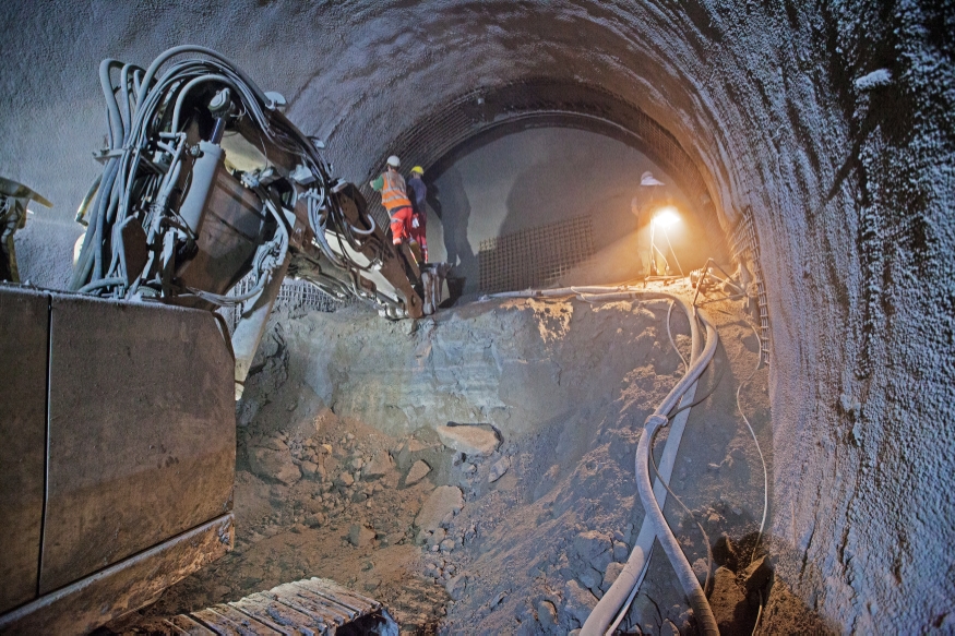 U-Bahn Bau im Bereich Altes Landgut Favoritenstraße, Tunnelbereich, August 2014