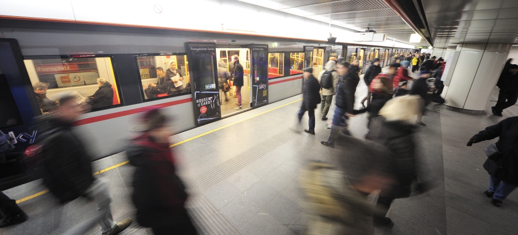 Bahnsteig der Linie U3 in der Station Stephansplatz