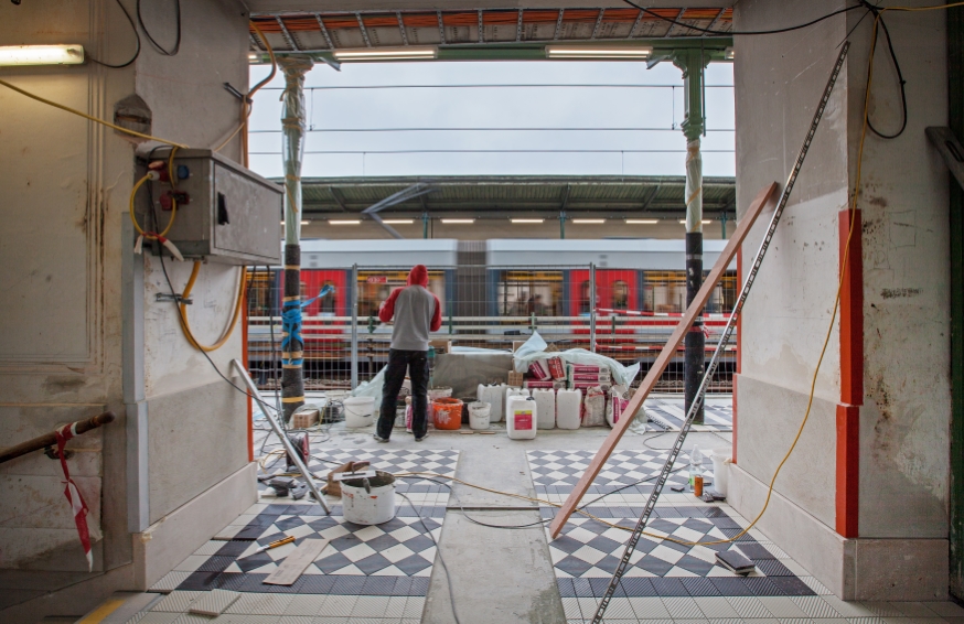 Station Alserstraße während Sanierung, November 2014