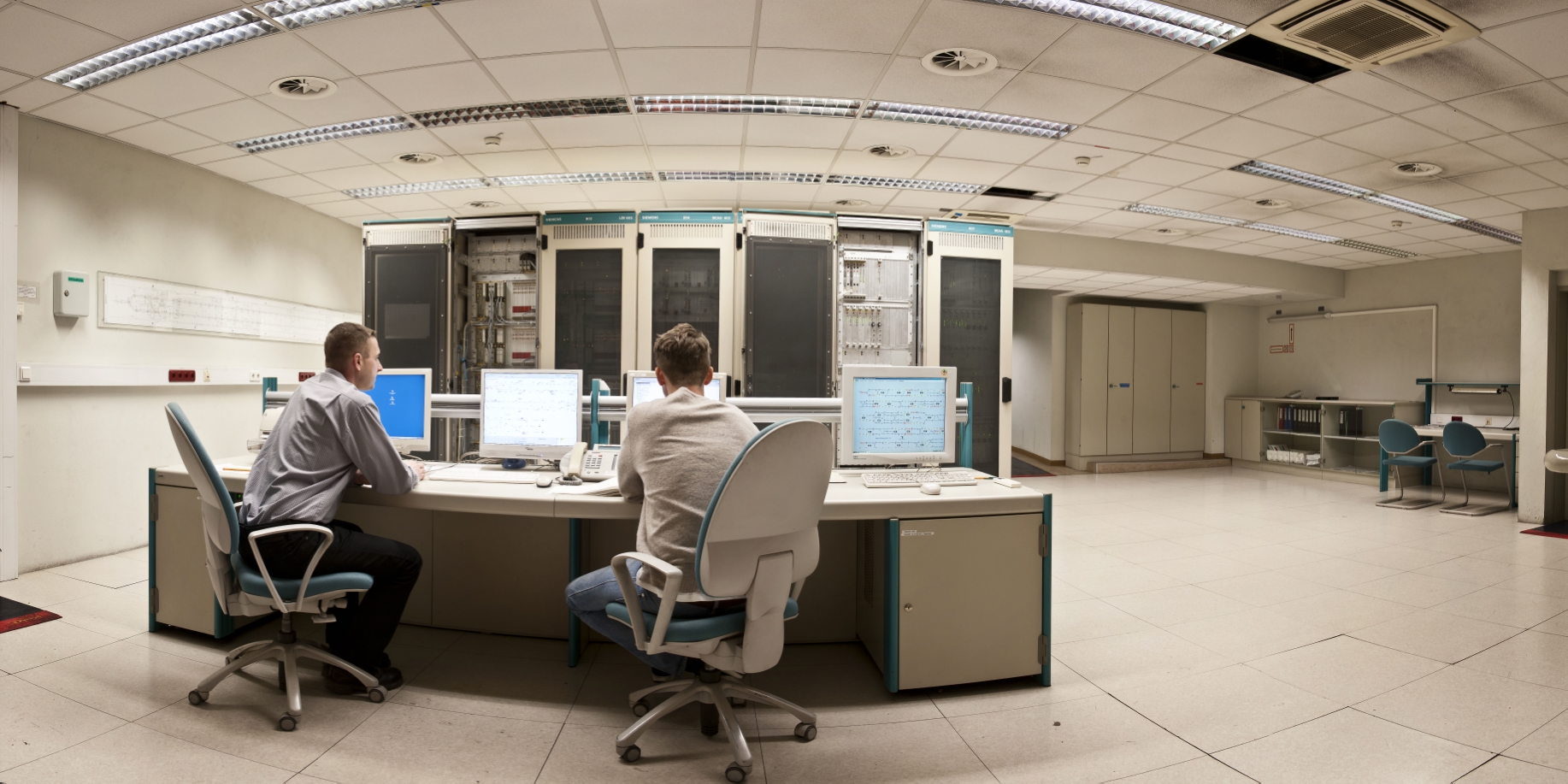 Elektronisches Stellwerk in der U2-Station Volkstheater zur Steuerung des U-Bahn-Verkehrs.