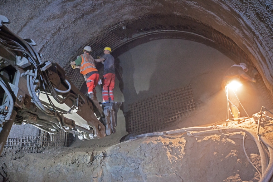 U-Bahn Bau im Bereich Altes Landgut Favoritenstraße, Tunnelbereich, August 2014