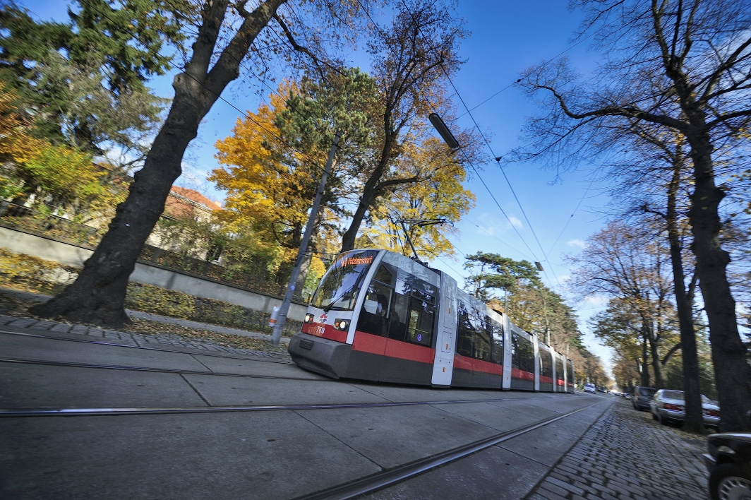 Straßenbahn der Linie 41 in der Pötzleinsdorfer Straße,