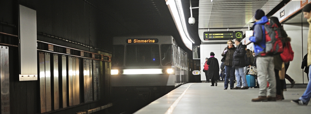 Bahnsteig der Linie U3 in der Station Stephansplatz