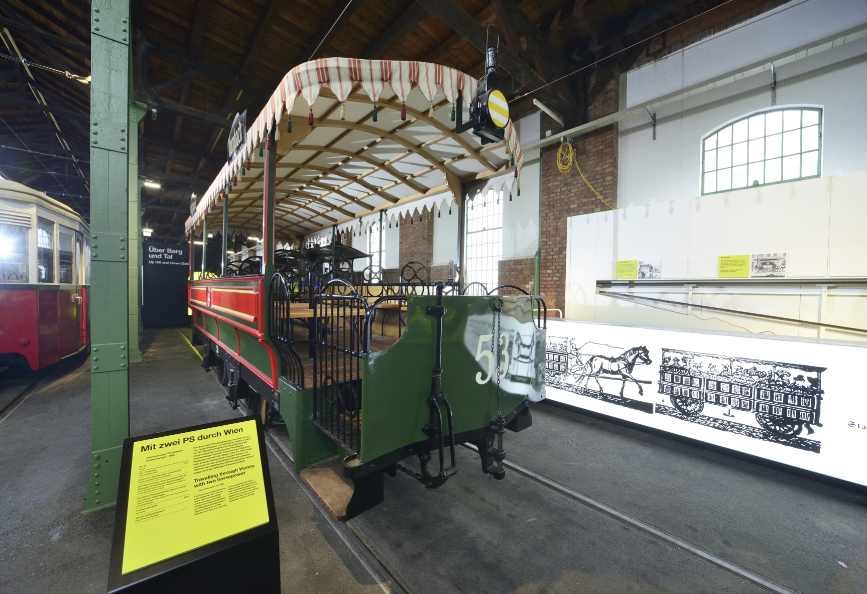 Die neue, interaktive Ausstellung in der Remise in Wien Erdberg ermöglicht den BesucherInnen einen Einblilck in 140 Jahre Verkehrsgeschichte der Stadt Wien.