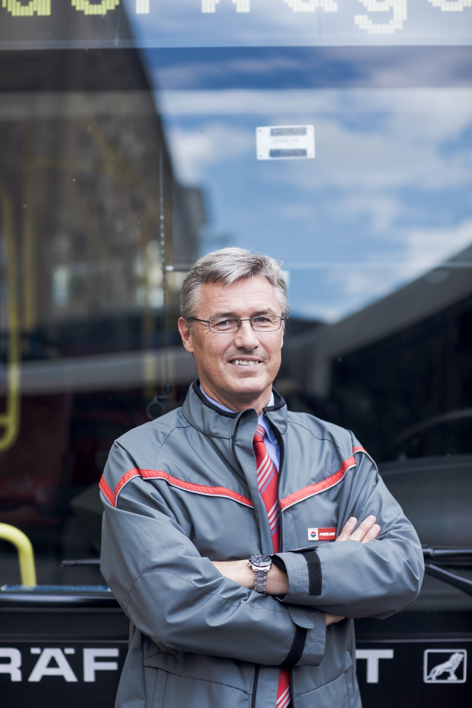 Ein Buslenker der Wiener Linien