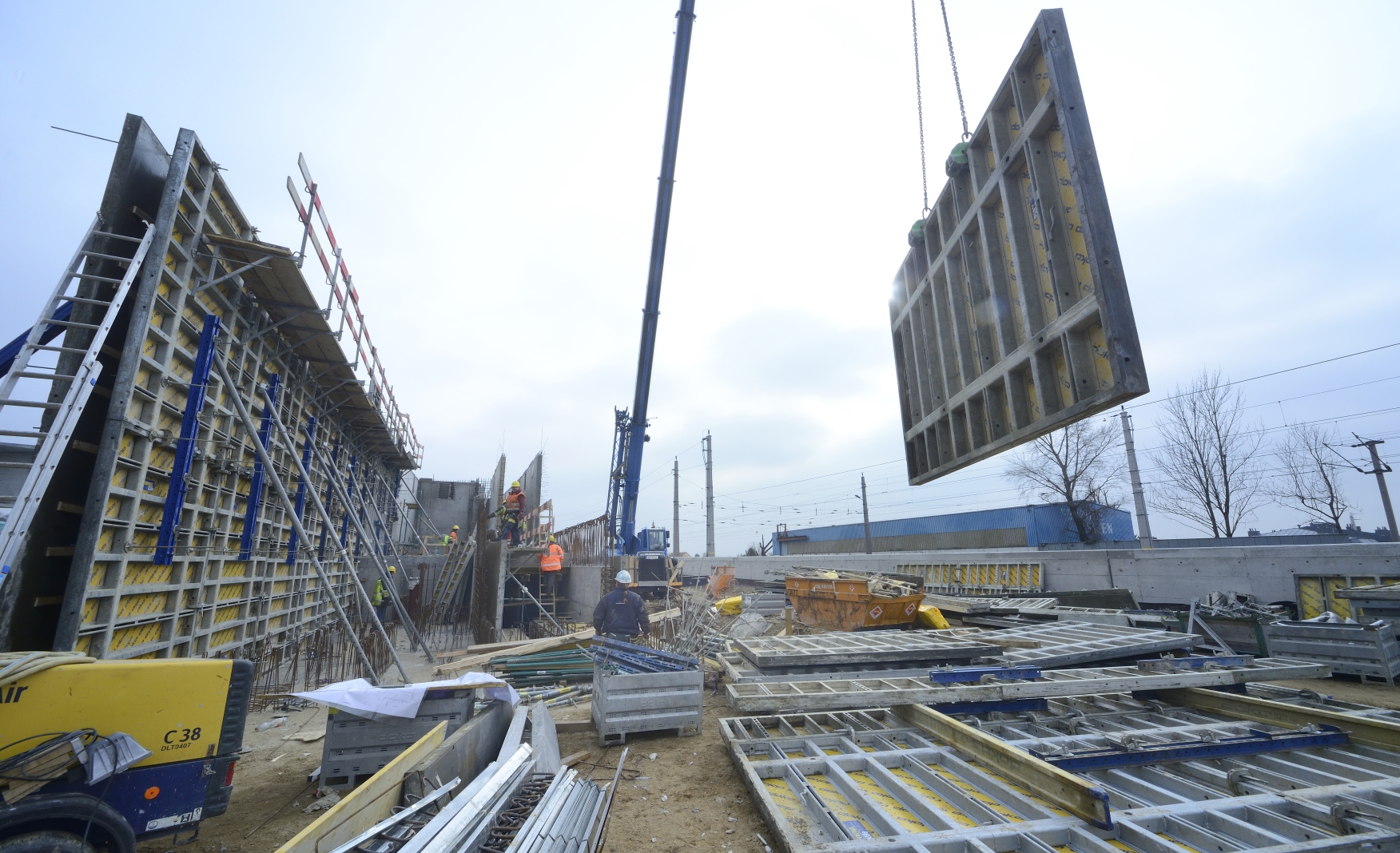 Baustelle der U1-Erweiterung, Bauabschnitt Oberlaa.