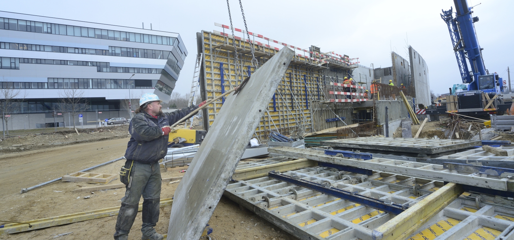 Baustelle der U1-Erweiterung, Bauabschnitt Oberlaa.