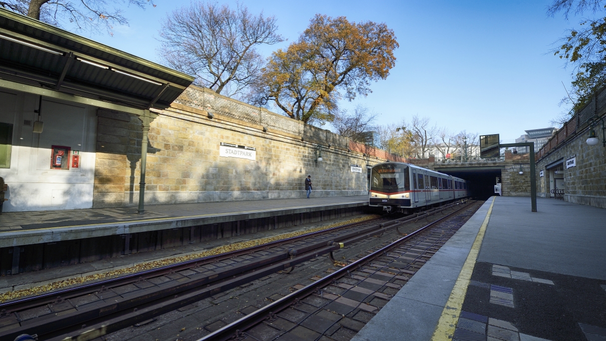 Station Stadtpark der Linie U4.