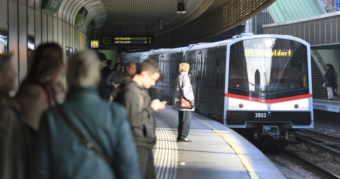 Station Stadtpark der Linie U4.